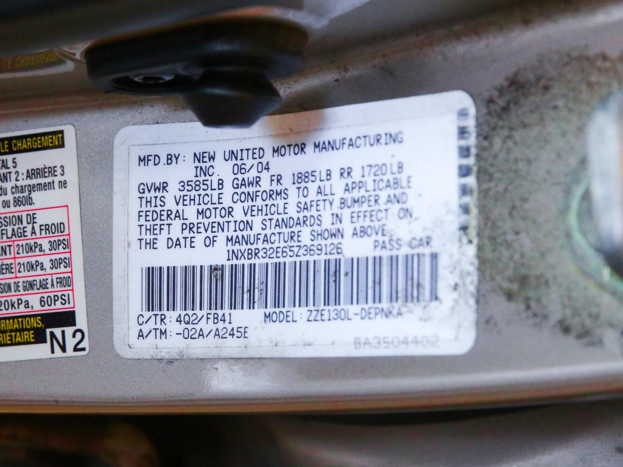 Toyota Corolla  2005