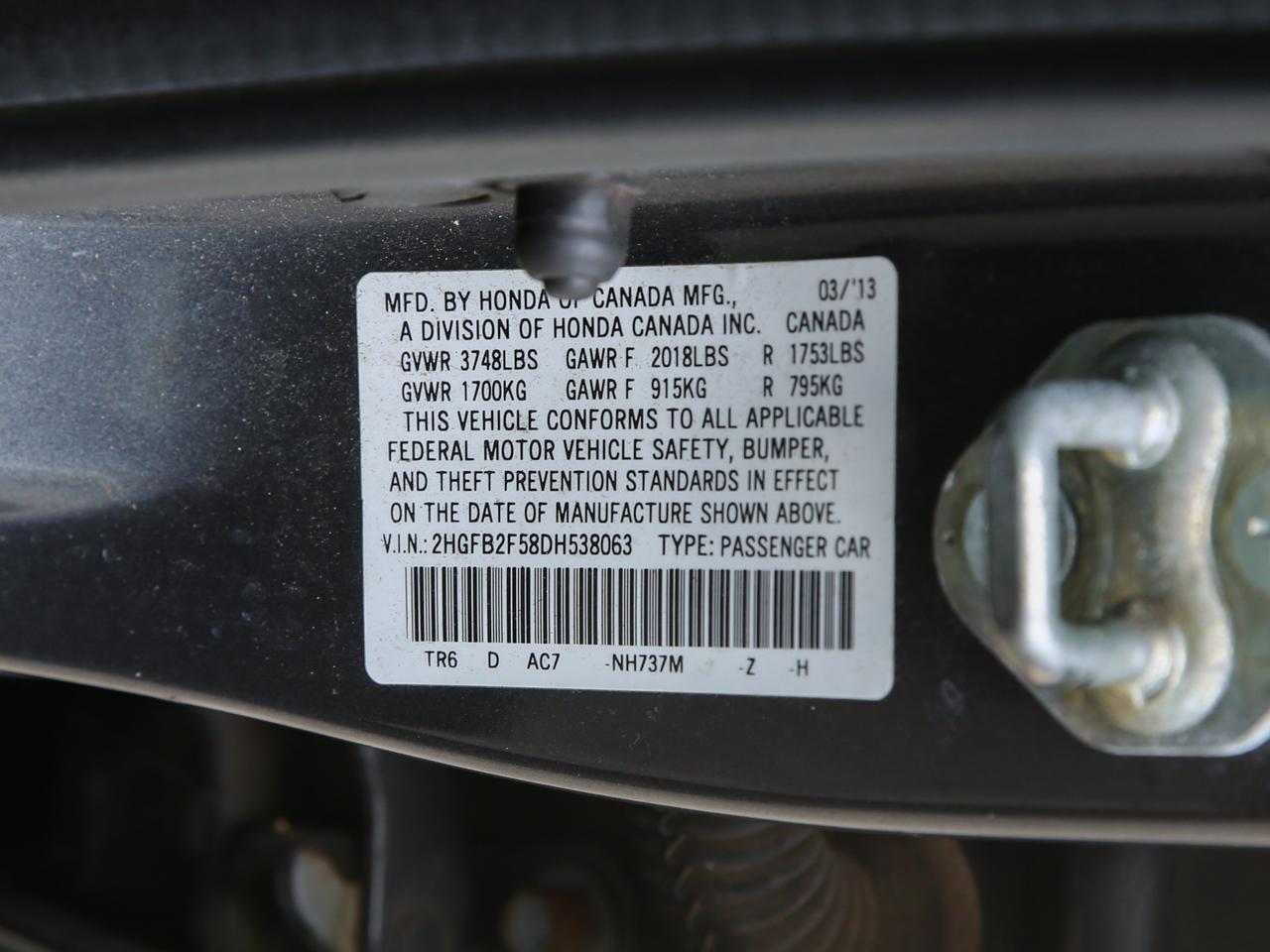 Honda Civic LX sedan 2013