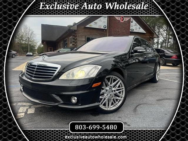 Black 2008 Mercedes-Benz S-Class S 63 AMG Sedan Rear-Wheel Drive Automatic