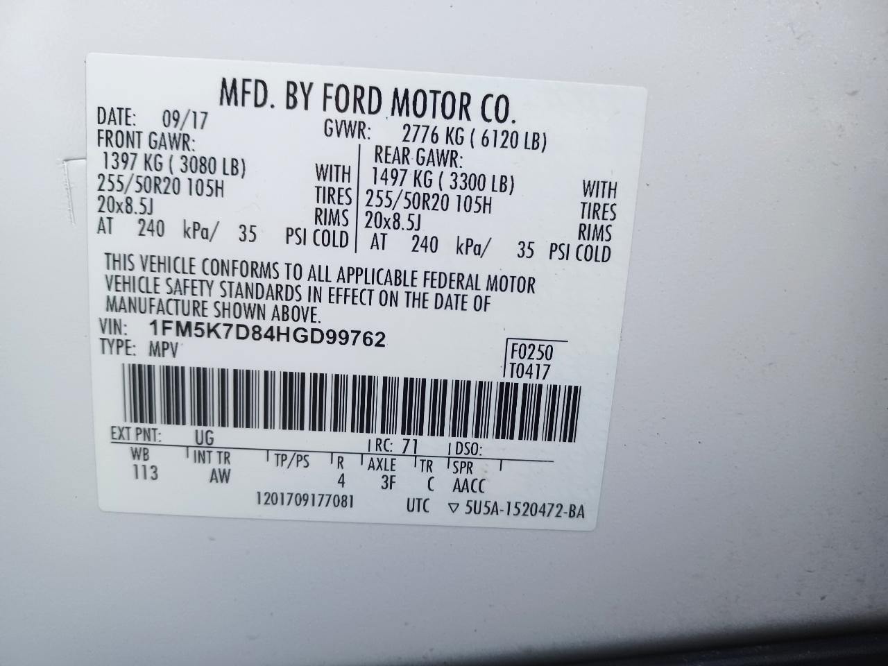 Ford Explorer XLT FWD 2017