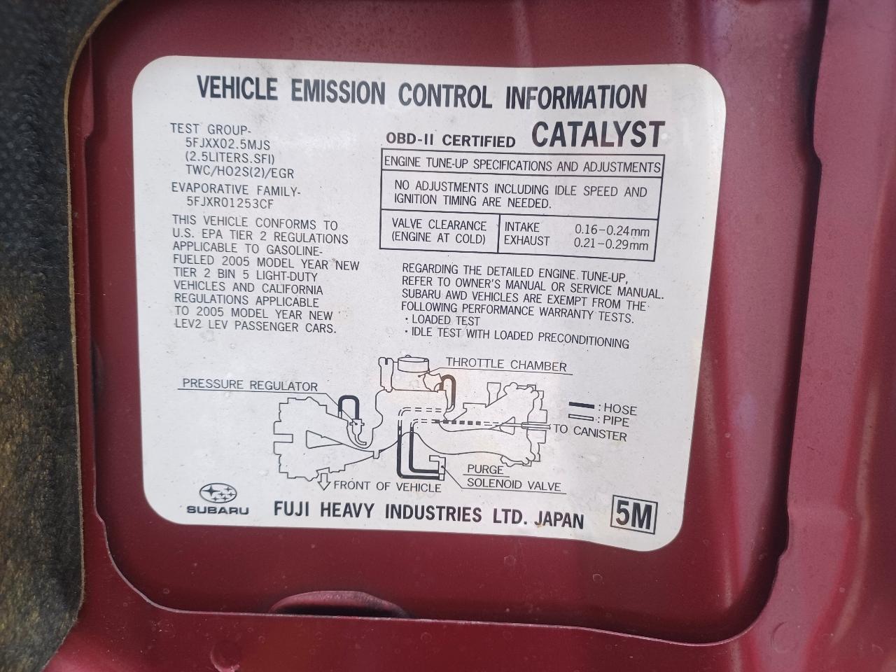 Subaru Forester 2.5 X 2005