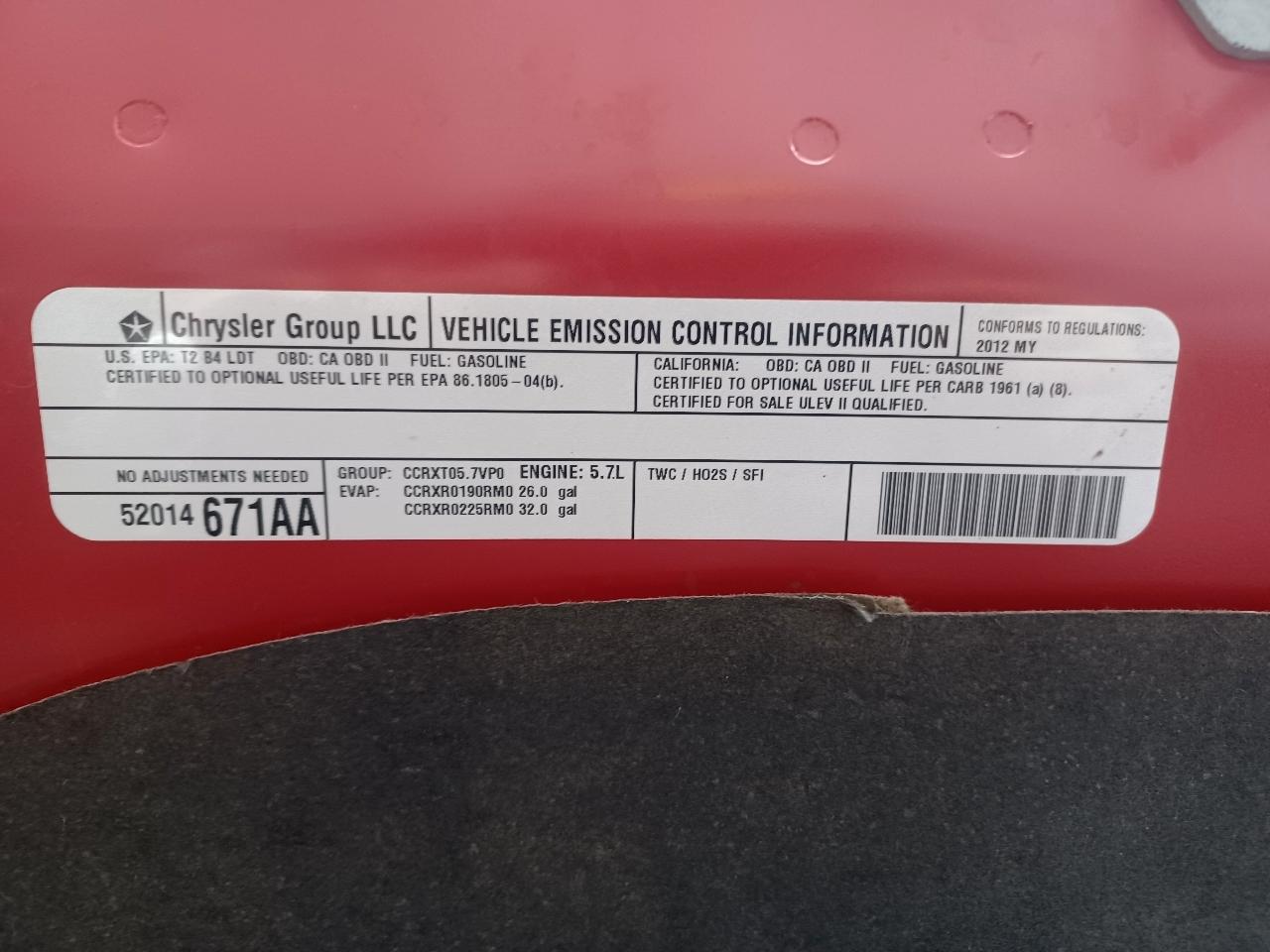 RAM 1500 ST Quad Cab 4WD 2012