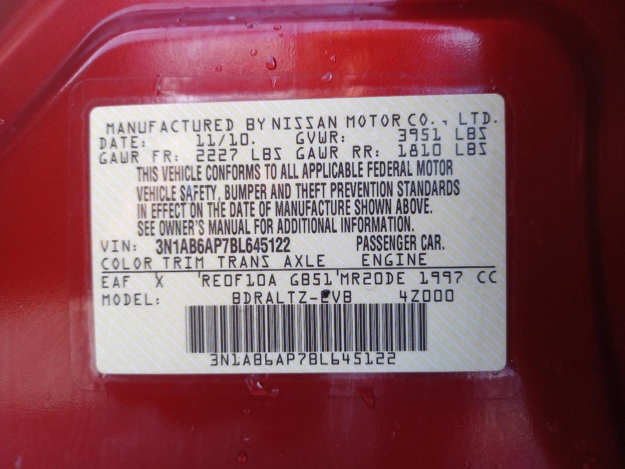 Nissan Sentra 2.0 SR 2011