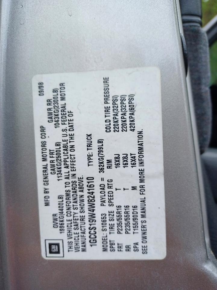 Chevrolet S10 Pickup LS Ext. Cab 2WD 1998