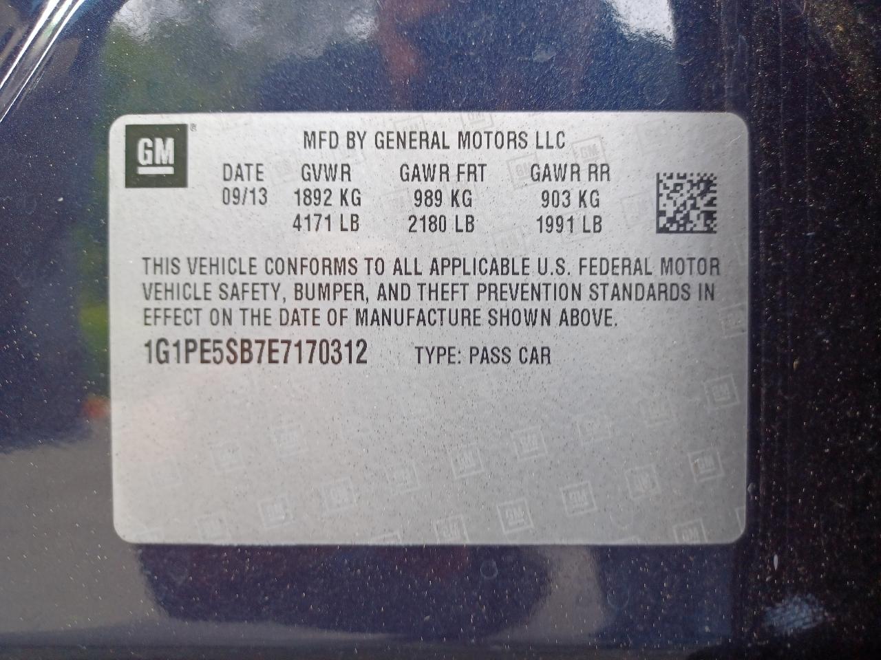 Chevrolet Cruze 2LT Auto 2014