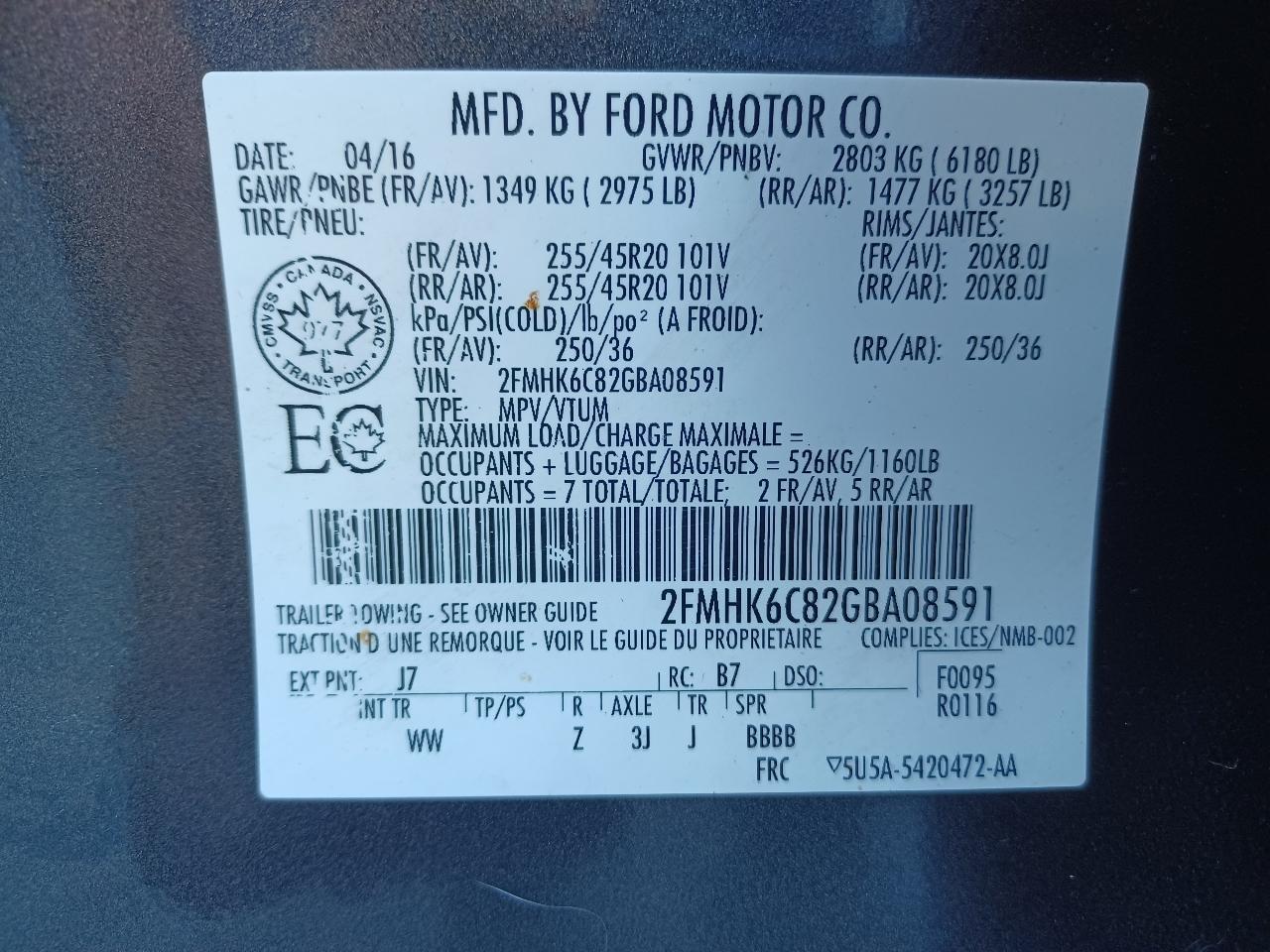 Ford Flex SEL AWD 2016