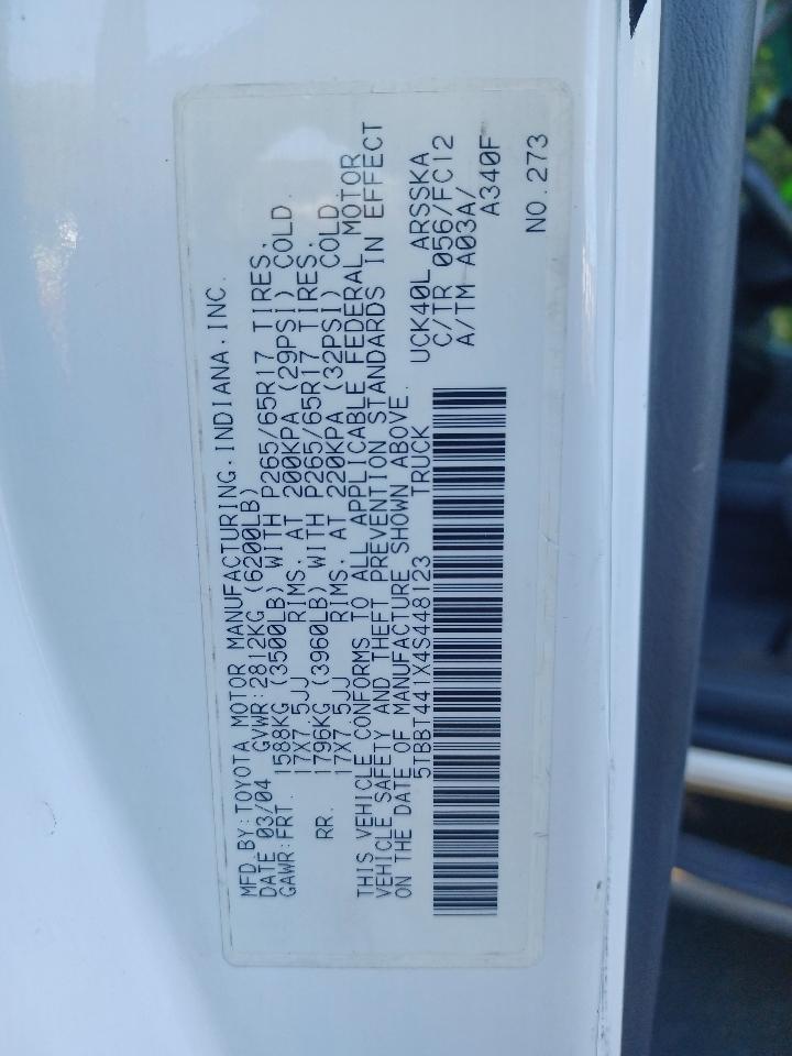 Toyota Tundra SR5 Access Cab 4WD 2004