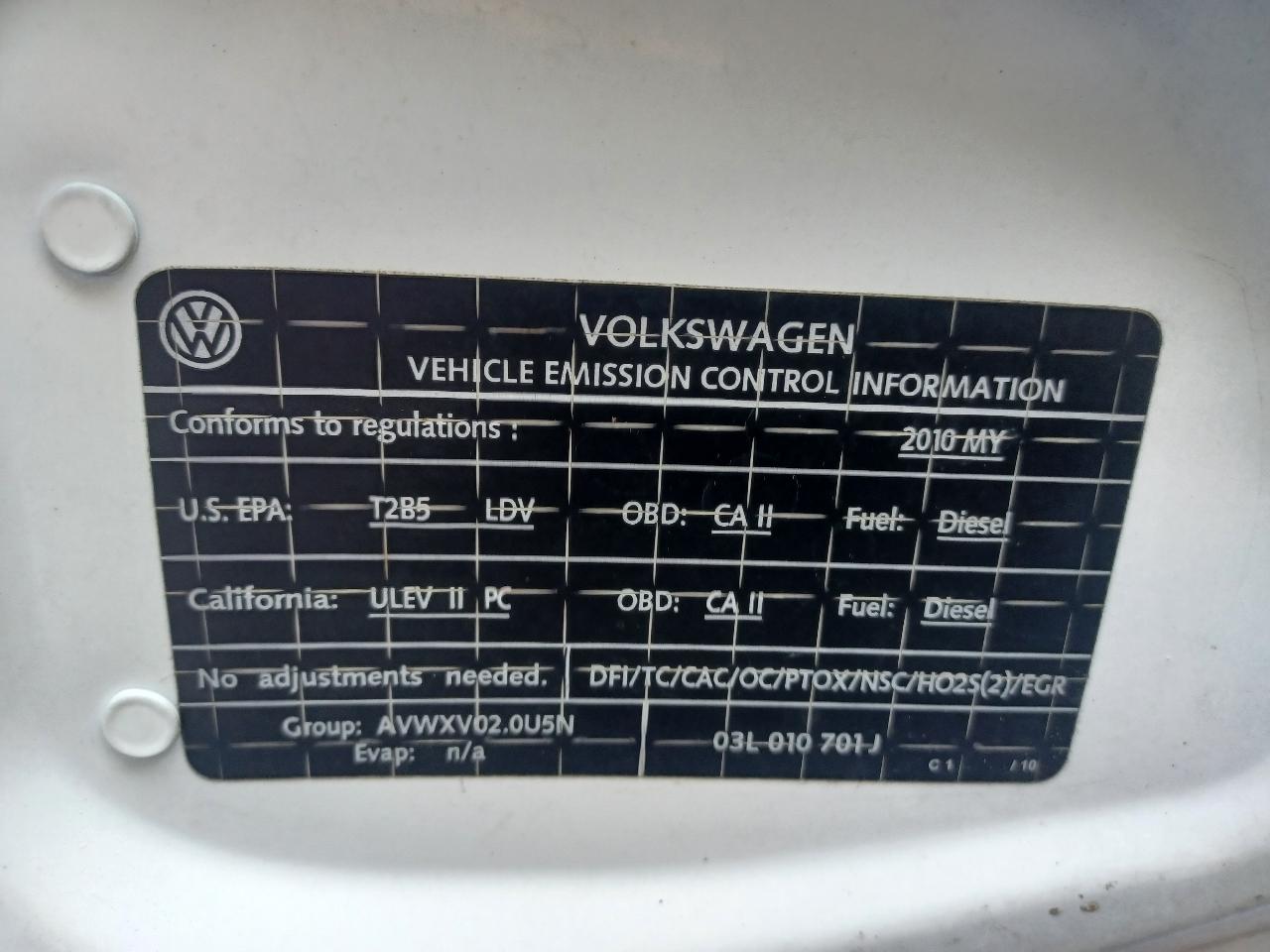 Volkswagen Jetta SportWagen TDI 2010