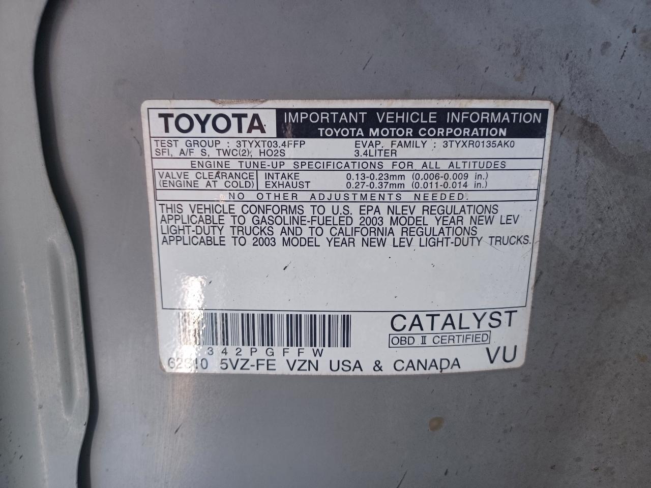 Toyota Tacoma Double Cab V6 4WD 2003