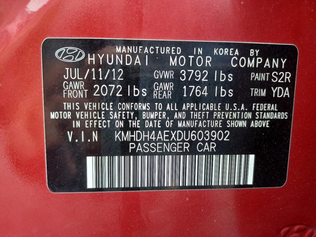 Hyundai Elantra Limited 2013