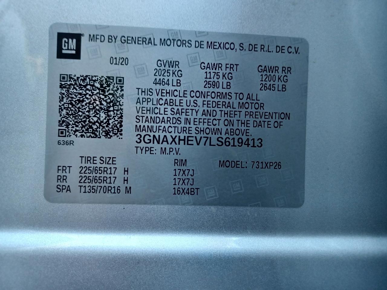 Chevrolet Equinox LS 2WD 2020