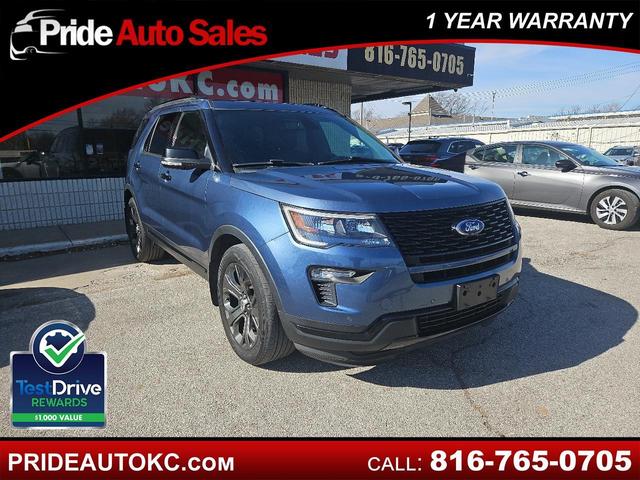 Blue 2018 Ford Explorer Sport AWD SUV / Crossover All-Wheel Drive Automatic