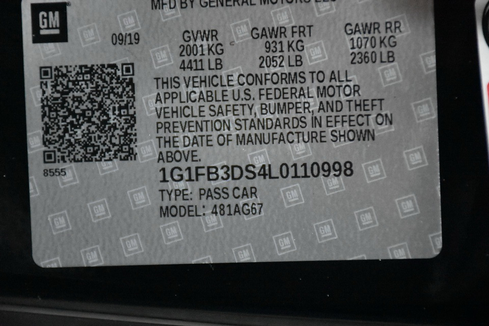 Chevrolet Camaro 1LT Convertible 8A 2020