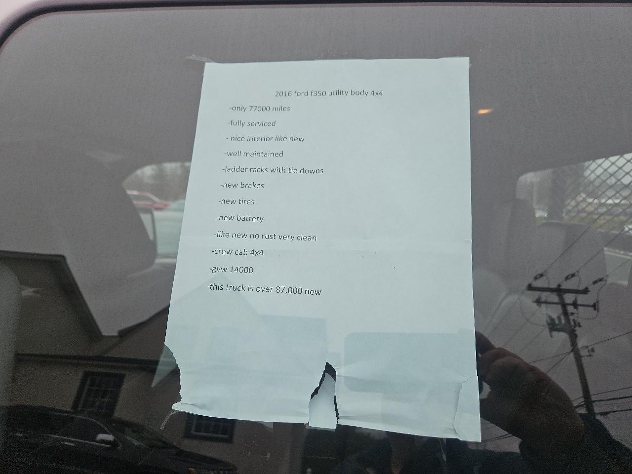 Ford Super Duty F-350 DRW 4WD Crew Cab 176" WB 60" CA XL 2016