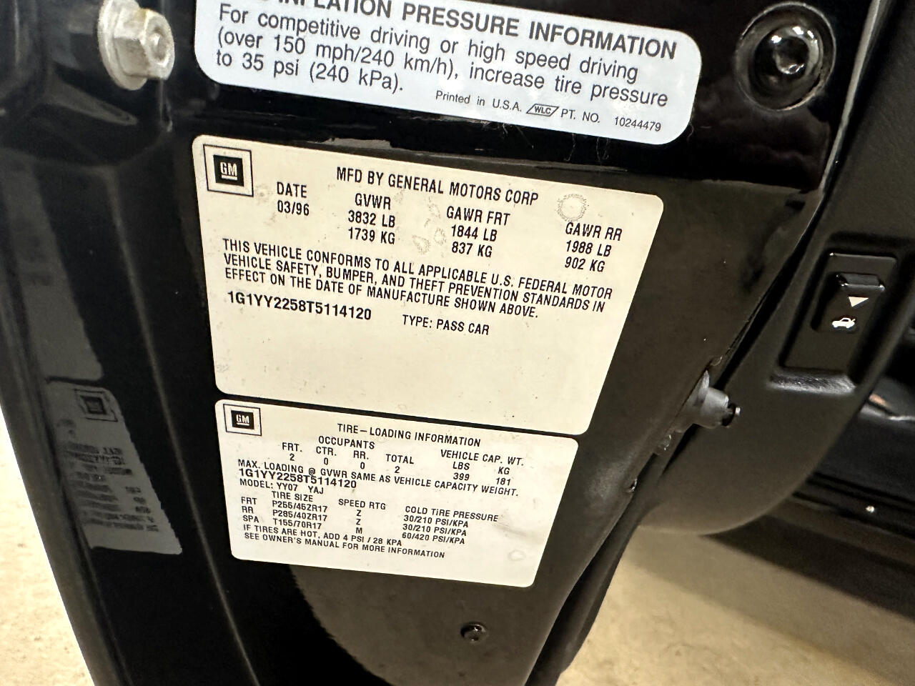 Chevrolet Corvette 2dr Cpe 1996