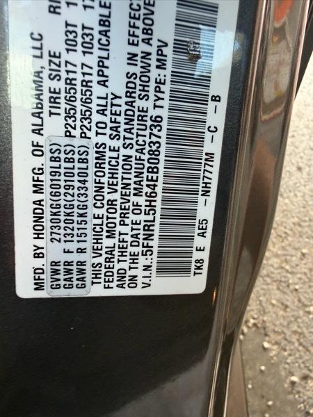 Honda Odyssey EX-L 2014