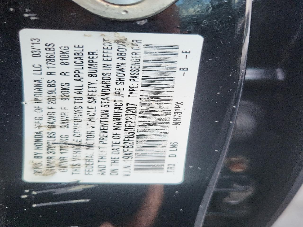 Honda Civic Sdn 4dr Auto EX 2013
