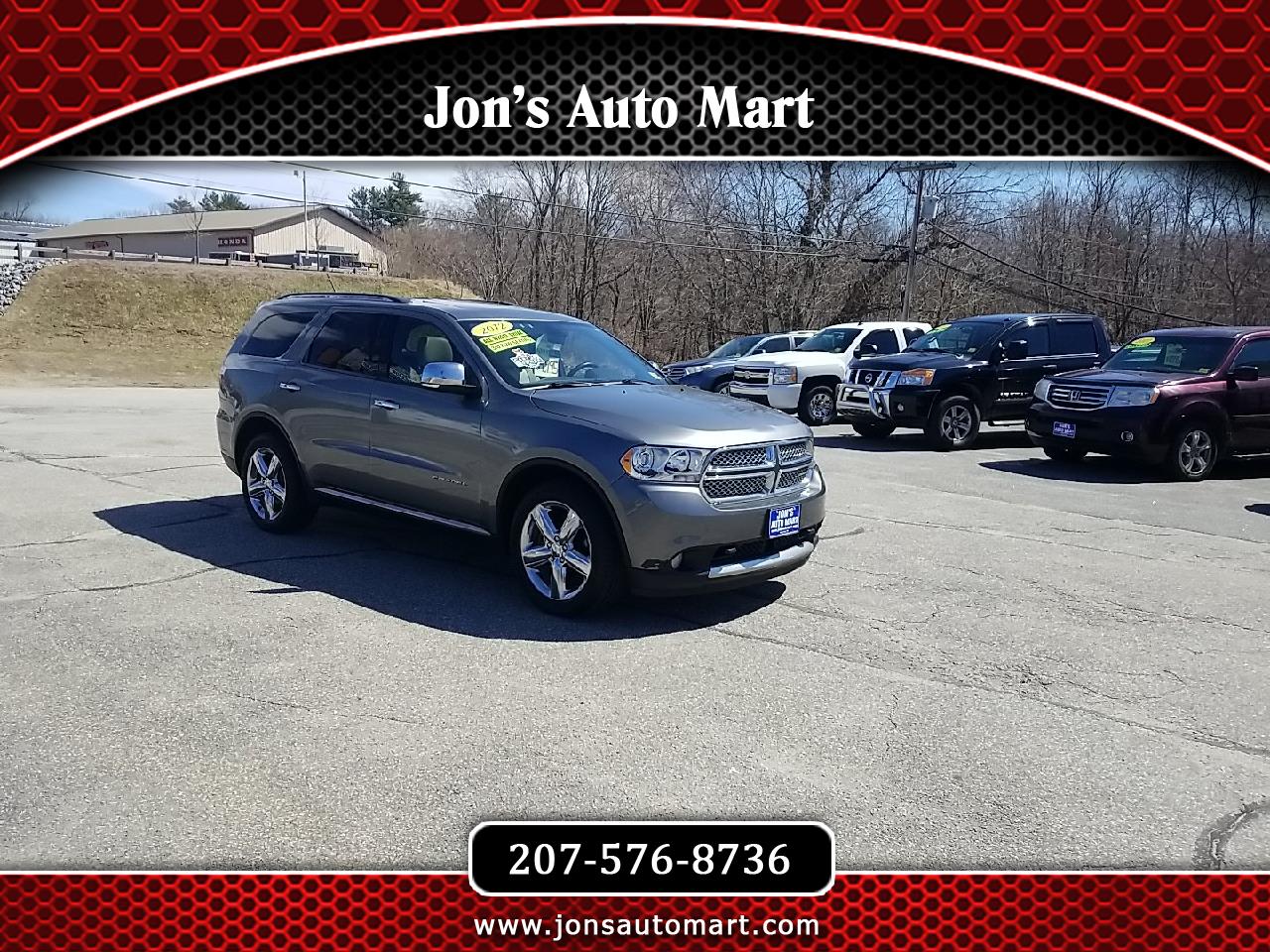 Used 2012 Dodge Durango Citadel AWD for Sale in Lewiston ME 04240 Jon's
