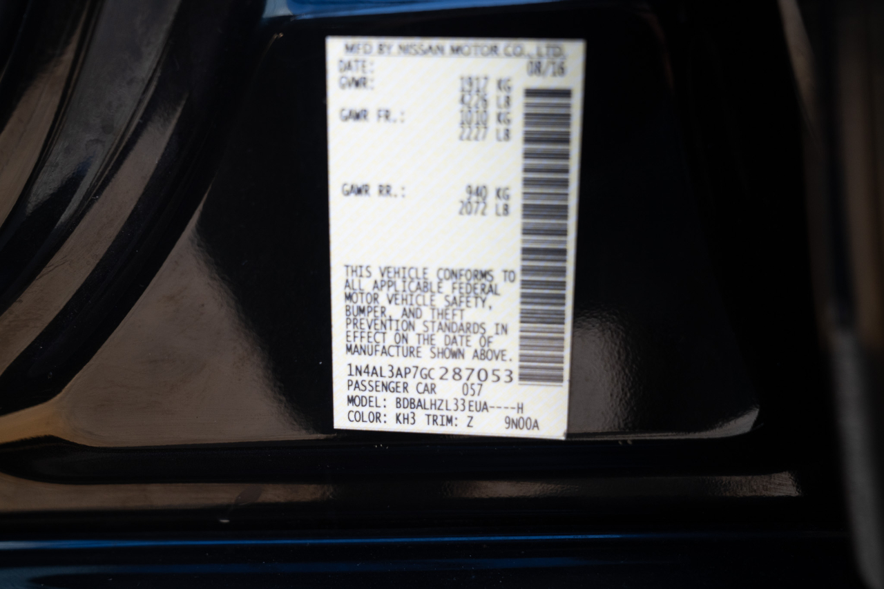 Nissan Altima 4dr Sdn I4 2.5 SR 2016