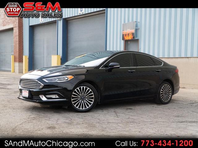 Black 2018 Ford Fusion Titanium AWD Sedan All-Wheel Drive Automatic