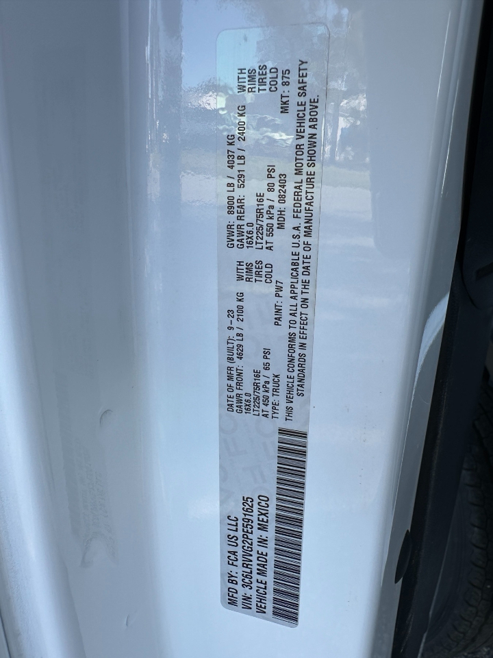 RAM ProMaster Cargo Van 2500 Low Roof 136" WB 2023 RAM ProMaster Cargo Van 2500 Low Roof 136" WB 2023