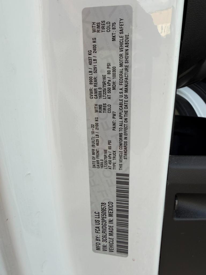 RAM ProMaster Cargo Van 2500 High Roof 159" WB 2023