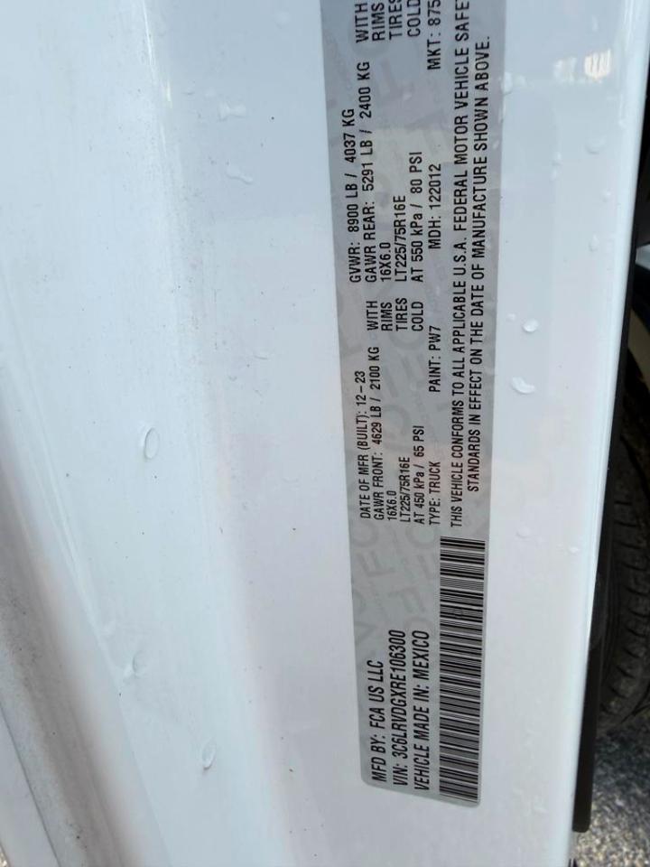 RAM ProMaster Cargo Van Tradesman 2500 High Roof 159" WB w/Pass Seat 2024