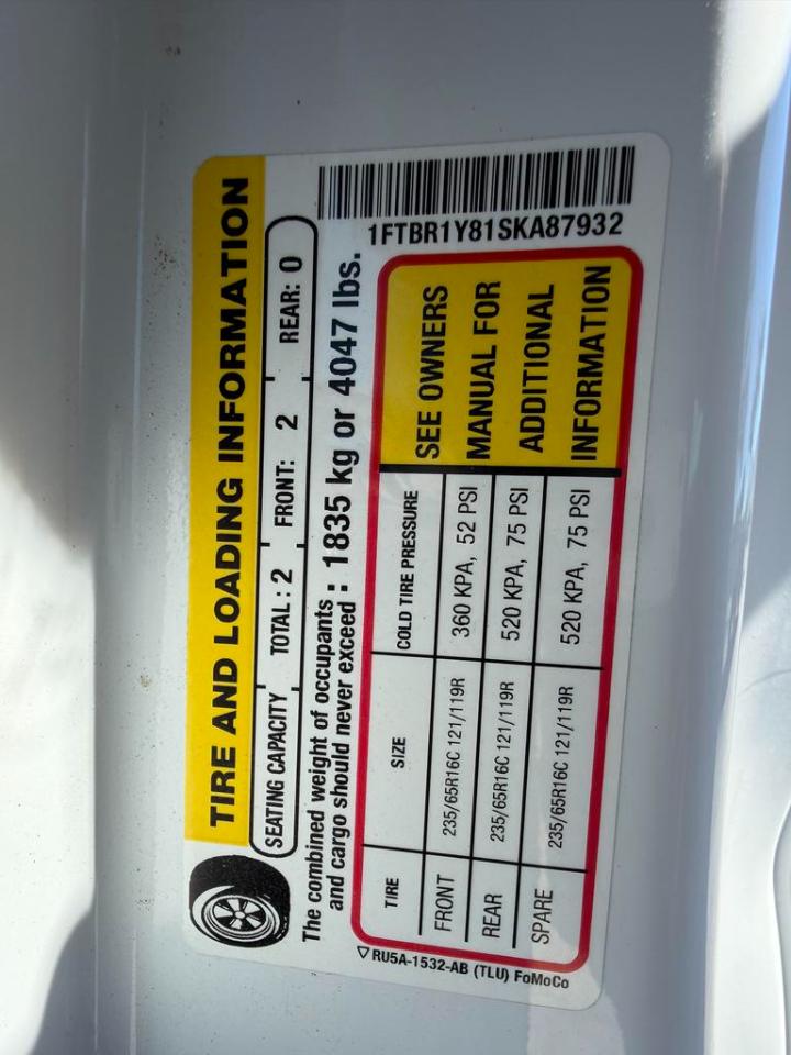 Ford Transit Cargo Van T-250 130" Low Rf 9070 GVWR RWD 2025