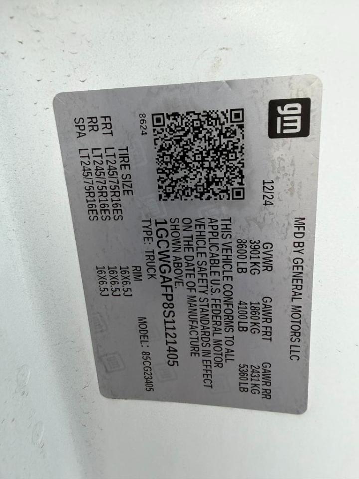 Chevrolet Express Cargo Van RWD 2500 135" 2025