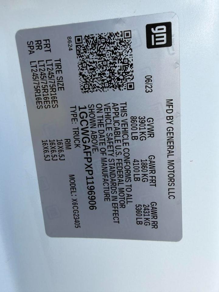 Chevrolet Express Cargo Van RWD 2500 135" 2023