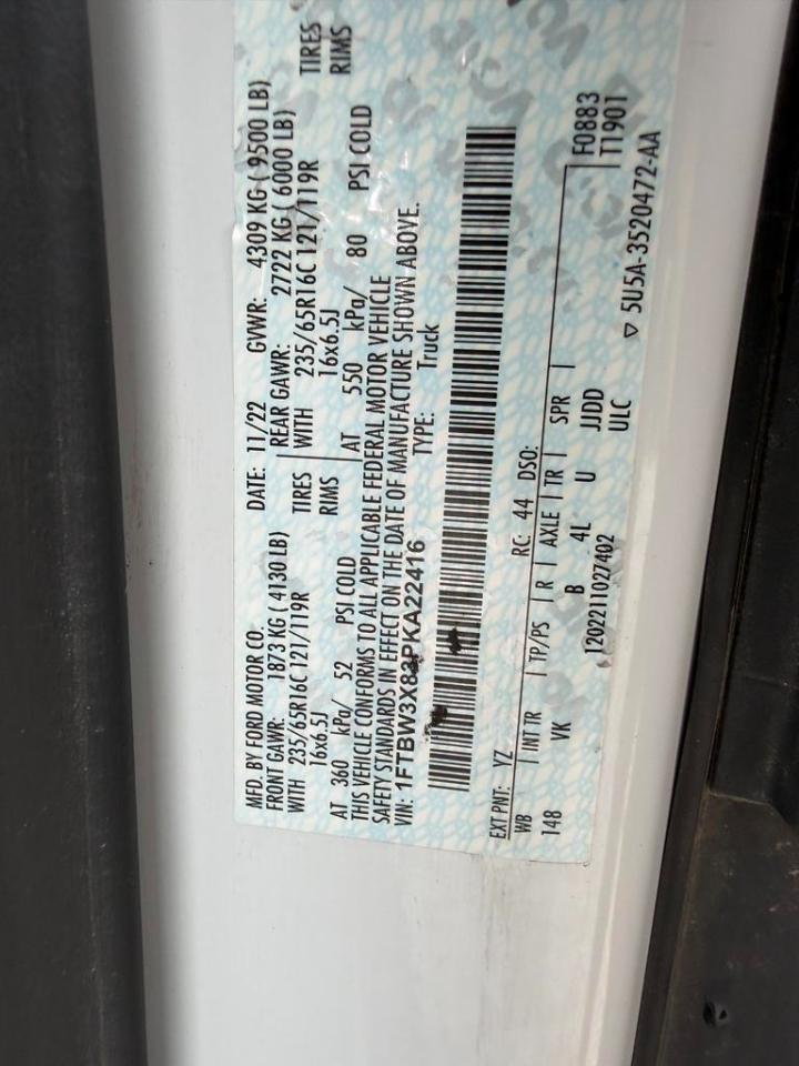 Ford Transit Cargo Van T-350 148" EL Hi Rf 9500 GVWR RWD 2023