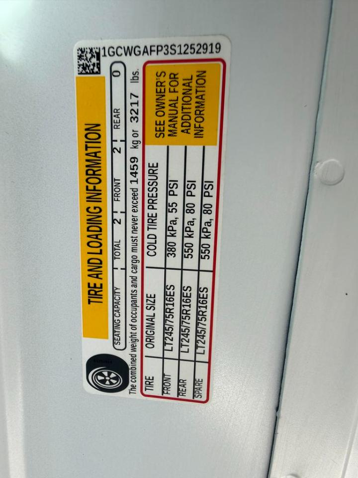 Chevrolet Express Cargo Van RWD 2500 135" 2025