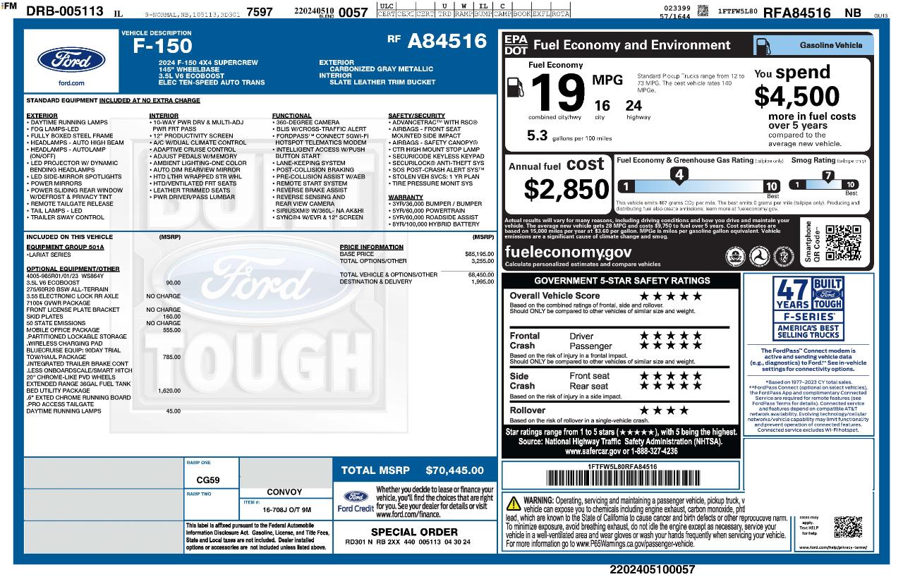 Ford F-150 Lariat 4WD SuperCrew 5.5' Box 2024