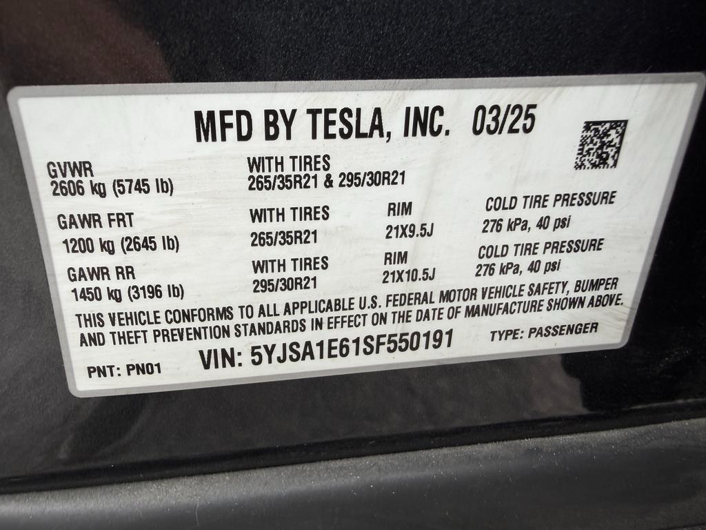 Tesla Model S Plaid AWD 2025