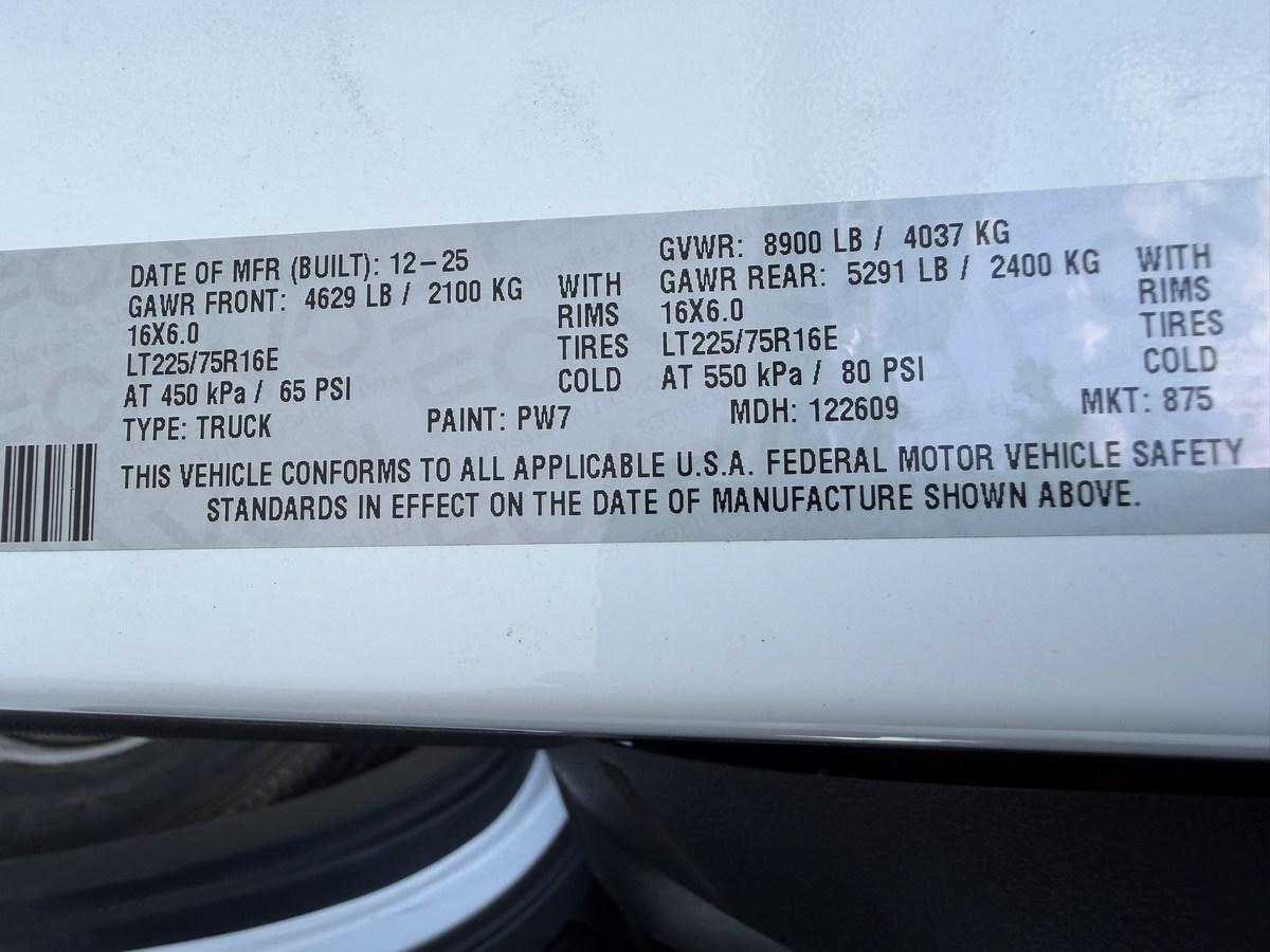RAM ProMaster Cargo Van Tradesman 2500 High Roof 159" WB w/Pass Seat 2026