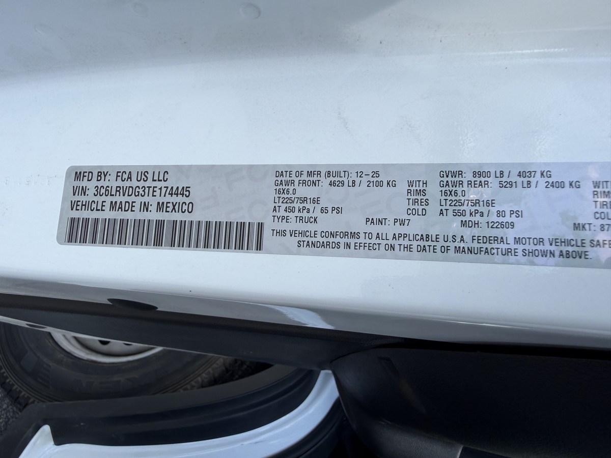 RAM ProMaster Cargo Van Tradesman 2500 High Roof 159" WB w/Pass Seat 2026