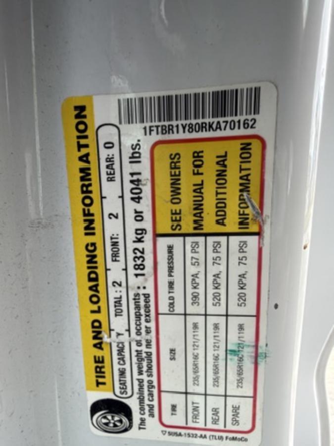 Ford Transit Cargo Van T-250 130" Low Rf 9070 GVWR RWD 2024