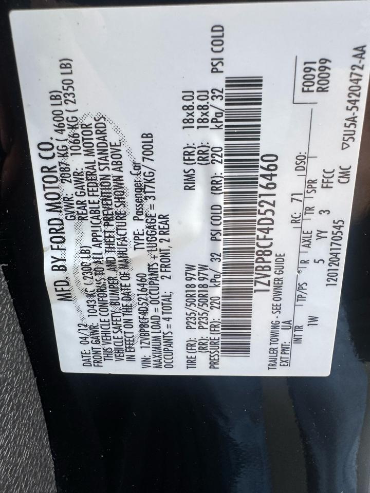 Ford Mustang 2dr Cpe GT 2013