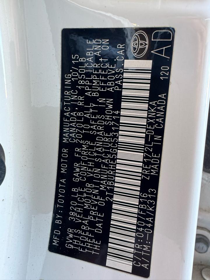 Toyota Corolla LE 2016