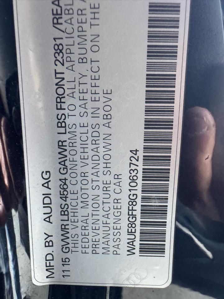 Audi A3 4dr Sdn quattro 2.0T Premium Plus 2016