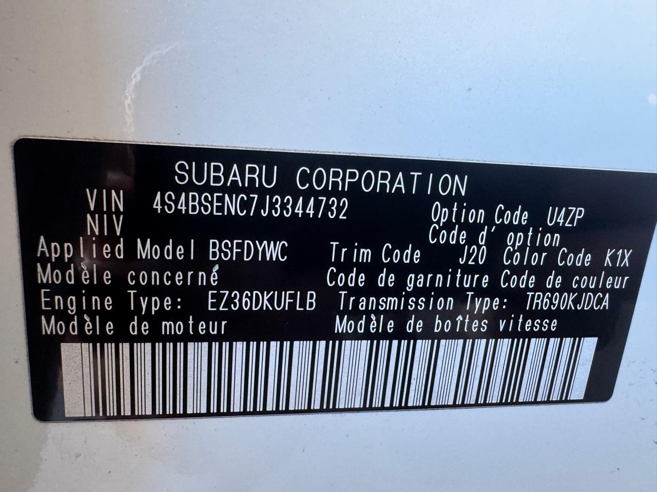 Subaru Outback 3.6R Limited 2018