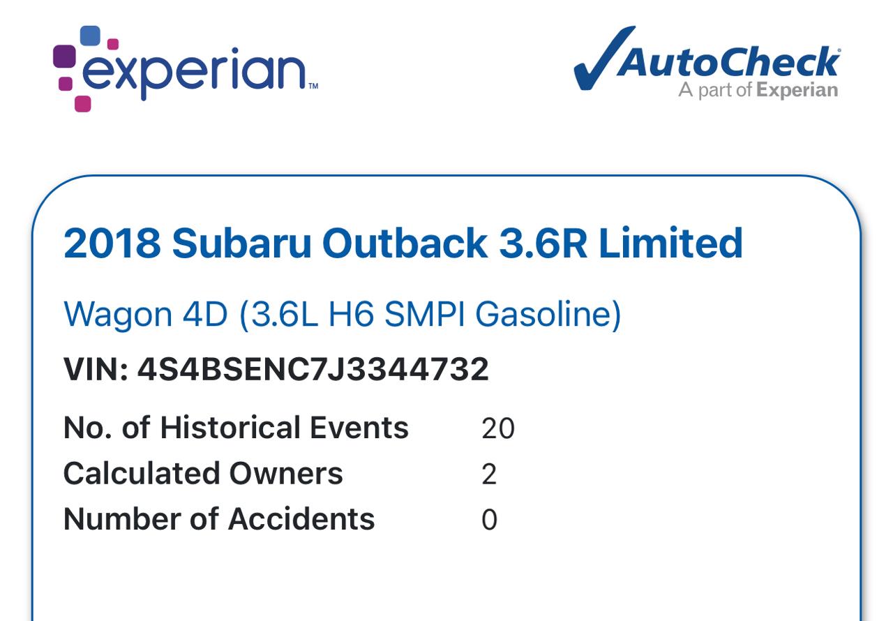 Subaru Outback 3.6R Limited 2018