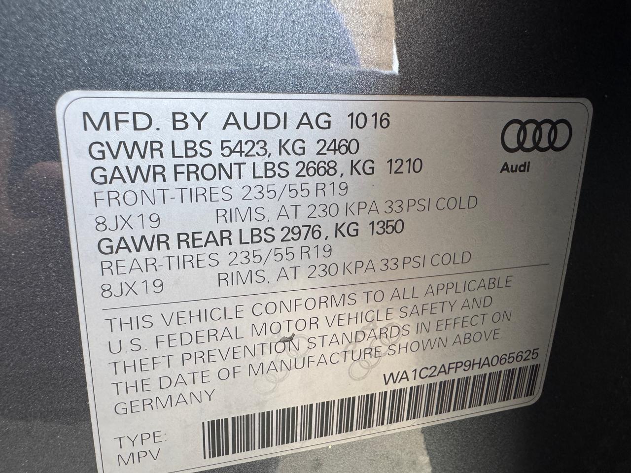 Audi Q5 2.0 TFSI Premium 2017