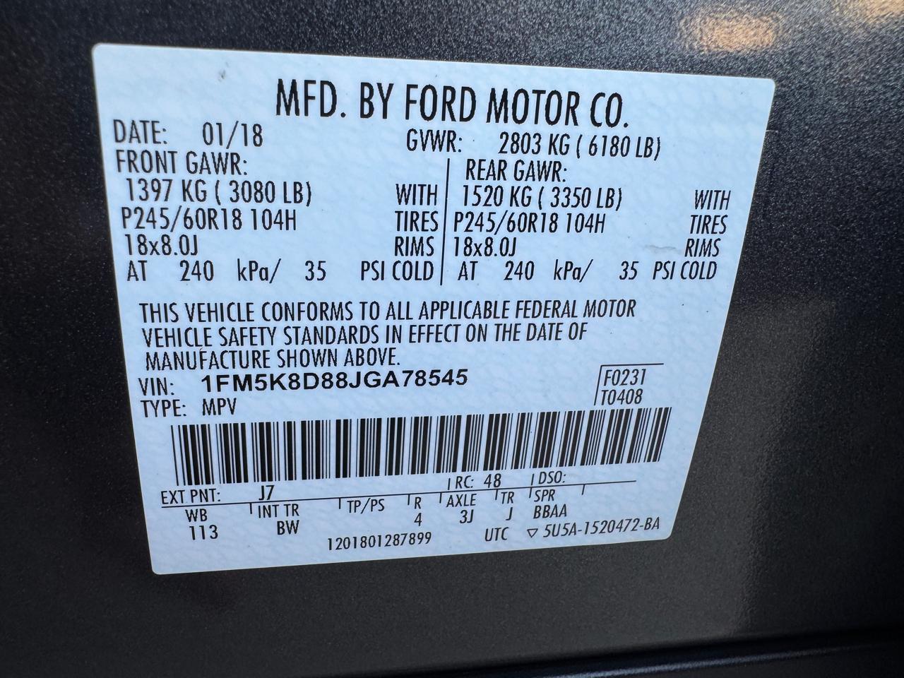 Ford Explorer XLT 4WD 2018