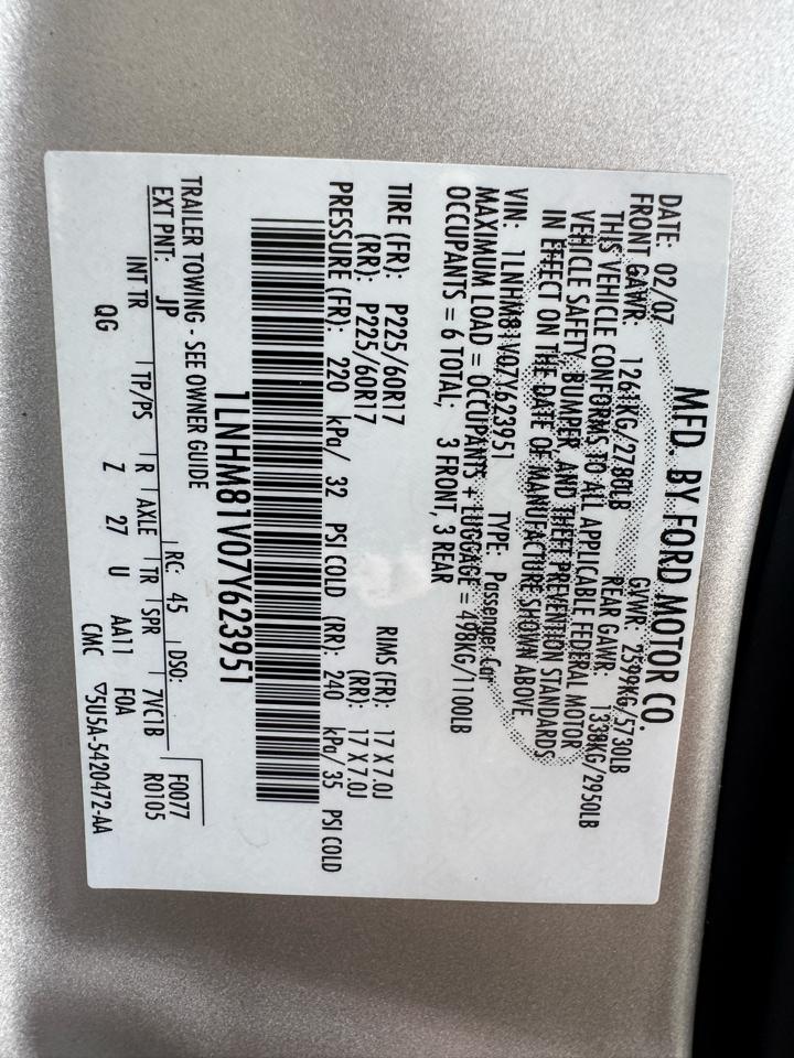 Lincoln Town Car 4dr Sdn Signature 2007