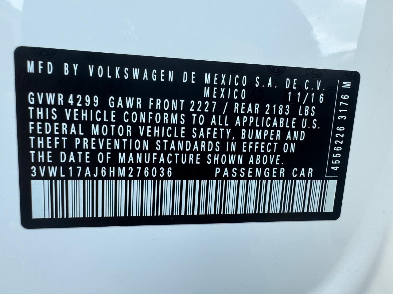 Volkswagen Jetta 1.8T SEL Auto 2017