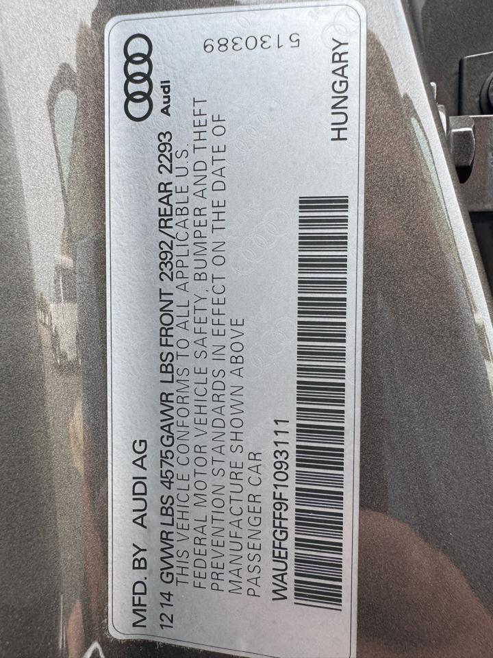 Audi A3 4dr Sdn quattro 2.0T Premium Plus 2015