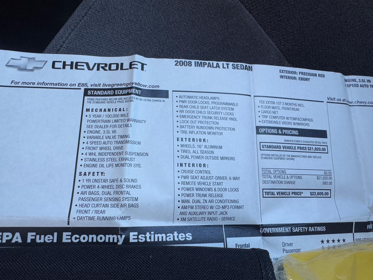 Chevrolet Impala  2008