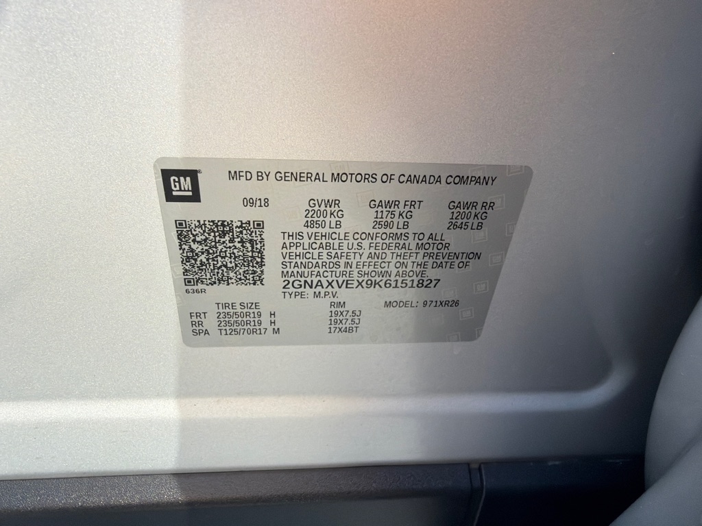 Chevrolet Equinox LT 2.0 AWD 2019 Chevrolet Equinox LT 2.0 AWD 2019