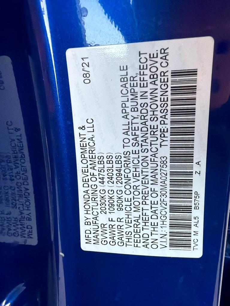 Honda Accord Sport 2.0T 2021